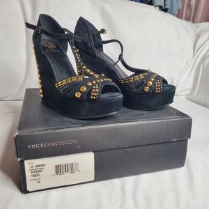 Vince Camuto Simonas platform wedge t-strap sandals